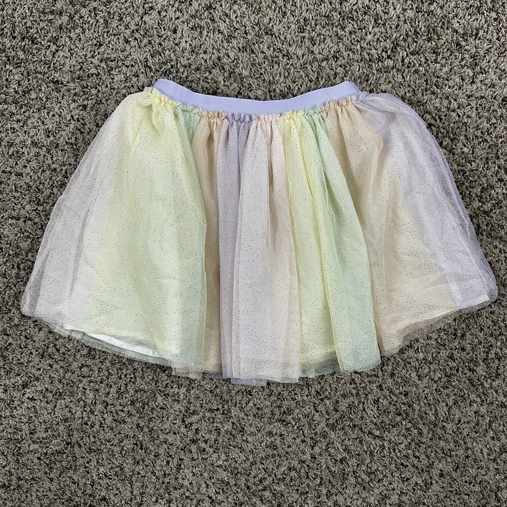 365 Kids From Garanimals Girls Sz 7 Tutu Skirt Multi-Color Gold Glitter
